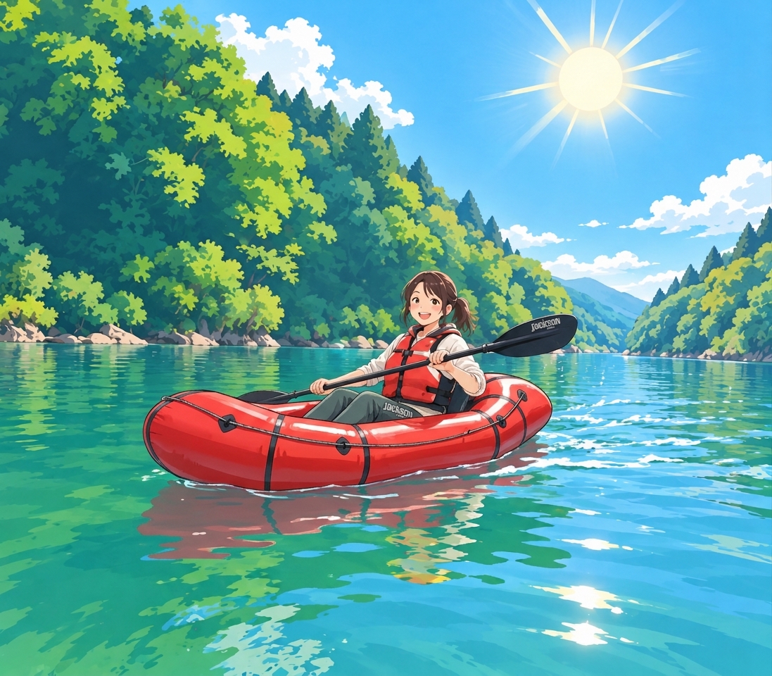 パックラフトのイラスト
