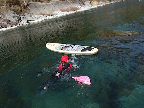 初漕ぎSUP