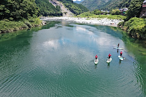 高知高知 SUP リバーサップ｜シャワークライミング　ガルバンゾ