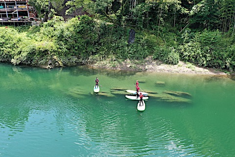 高知高知 SUP リバーサップ｜シャワークライミング　ガルバンゾ