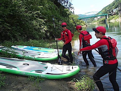 高知高知 SUP リバーサップ｜シャワークライミング　ガルバンゾ